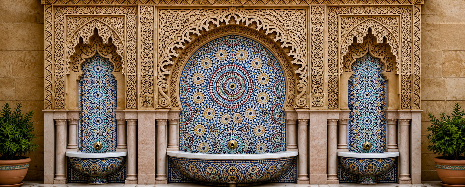 Zellige tilework and traditional Moroccan architecture in Tangier